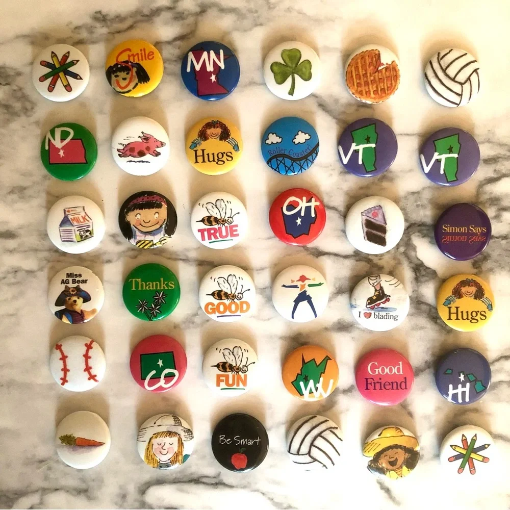 Vintage American Girl Mini Grin Pins